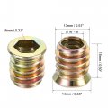 Uxcell 5 16 -18x15mm Threaded Insert Nuts Hex Socket Drive For Wood Furniture 40pcs