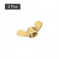 Uxcell Brass Wing Nuts M10 Butterfly Nut Hand Twist Tighten Fasteners For Furniture Machinery Electronic Equipment 2pcs