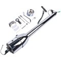 Geluoxi 30 Chrome Stainless Steel Tilt Automatic Steering Column Shift Indicator With 9 Hole Wheel Adapter No Key 