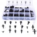 Aintier 415 Pcs Car Retainer Clips Plastic Fasteners Kit Fender Rivets Kits Auto Push Pin Black White