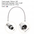 Uxcell 28 Inch Long Faucet Supply Line Connector 2pcs G3 8 Female Compression Thread X M10 Male Braided 304 Stainless Steel
