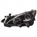 Left Driver Side Halogen Headlamp Assembly For Mazda 3 2014-2016 Sedan Clear Lens With Bulbs Model Bpw1510l0 