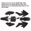 Gxywady Motorcycle Plastic Fender Fairing Body Work Kit Set 7 Piece Replacement For Honda Xr50 Crf50 Sdg Ssr 107cc 125cc Dirt
