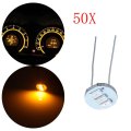 50 Pack Yellow 4 7mm For Mini Bulbs With 3pcs Gauge Cluster Instrument Panel Dash Backlight