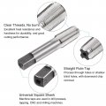 Uxcell Tap And Drill Bit Set 1 8-27 Npt Thread 21 64 Black Oxide Twist Straight Flute Tapping Threading Repair Tool Kit