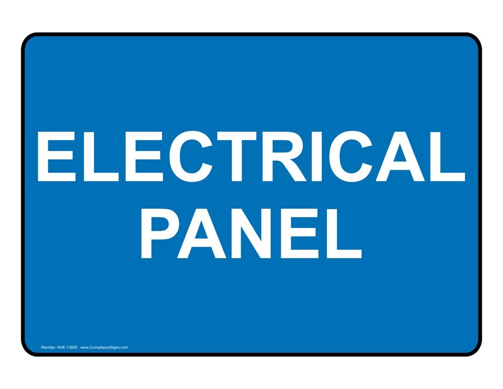 Compliancesigns Vinyl Electrical Panel Label 7 X 5 In With English Blue