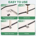 20pcs 5mm 3 16 One Hole Pipe Strap Rigid U Brackets Conduit Clamp Heavy Duty Carbon Steel Clip With Self-tapping Screws And