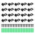 20pcs 5mm 3 16 One Hole Pipe Strap Rigid U Brackets Conduit Clamp Heavy Duty Carbon Steel Clip With Self-tapping Screws And