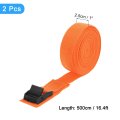 Tie Down Straps 2pcs Adjustable Buckle Lashing 16 4 X 1 Cinch Strap For Luggage Packing Cargo Trucks Orange