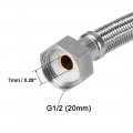 Uxcell Faucet Supply Line Connector G1 2 Female X 8 Inch Length 304 Stainless Steel Hose 2pcs