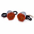 Httmt- Front Amber Led Running Brake Turn Signal Indicator Light Compatible With H-d Xl 883 1200 92-17 P N Mt224-019f-cd Amber