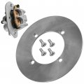 Caltric Rear Left Disc And Caliper With Bolt Compatible Yamaha Viking Vi Eps Hunter 2015-2022 Yxc70vph