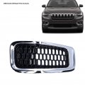 Fydun 7pcs Front Grill Mesh Inserts Refit Grille Guard Trim For Cherokee 2014-2018 Chrome Frame