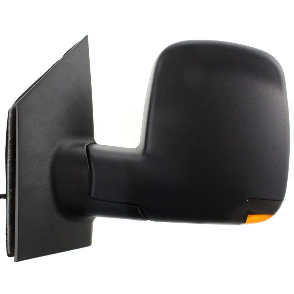 Door Mirror For Chevy Express 2500 2008 To 2018 Driver Side Power Heated With Signal Indicator Textured Black Replacement