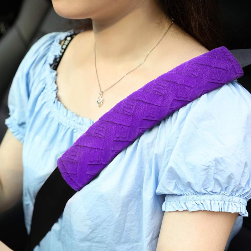 Car Seat Belt Pads Covers 2 Piece Shoulder Strap Protector For Neck And Relief Universal Fit Purple 10 43 In