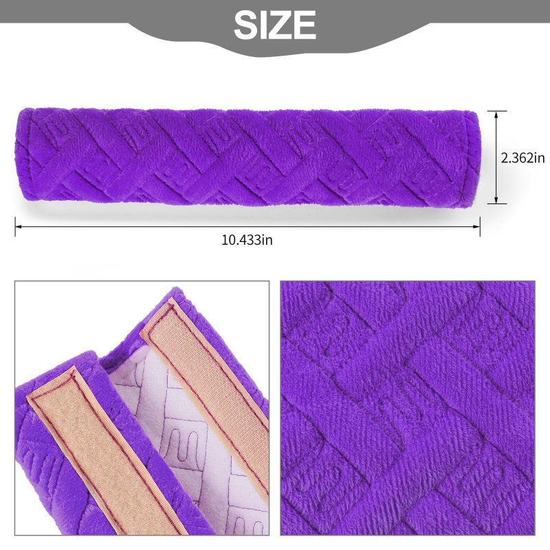 Car Seat Belt Pads Covers 2 Piece Shoulder Strap Protector For Neck And Relief Universal Fit Purple 10 43 In