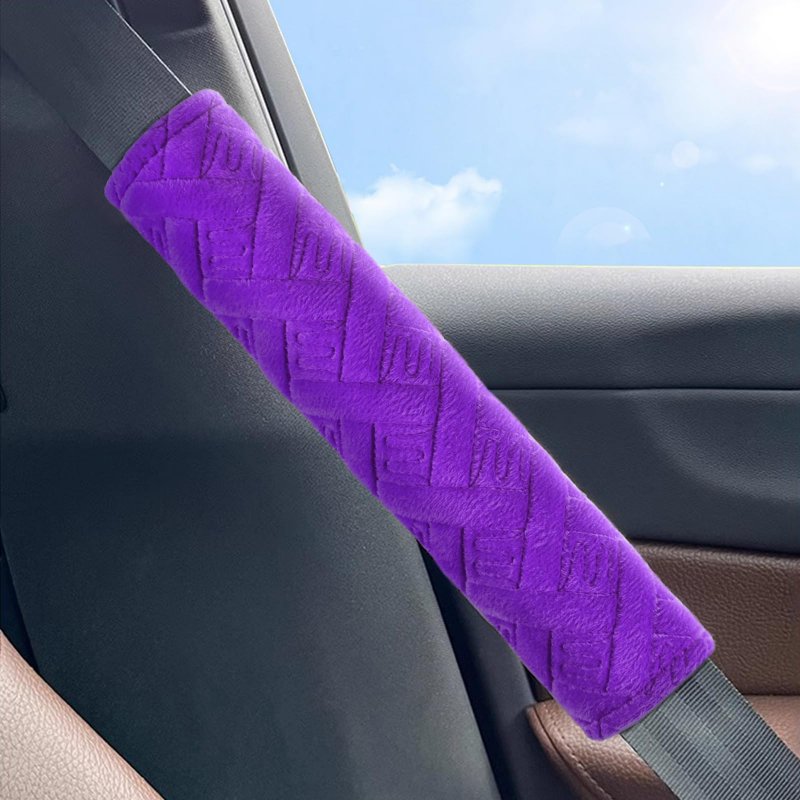 Car Seat Belt Pads Covers 2 Piece Shoulder Strap Protector For Neck And Relief Universal Fit Purple 10 43 In