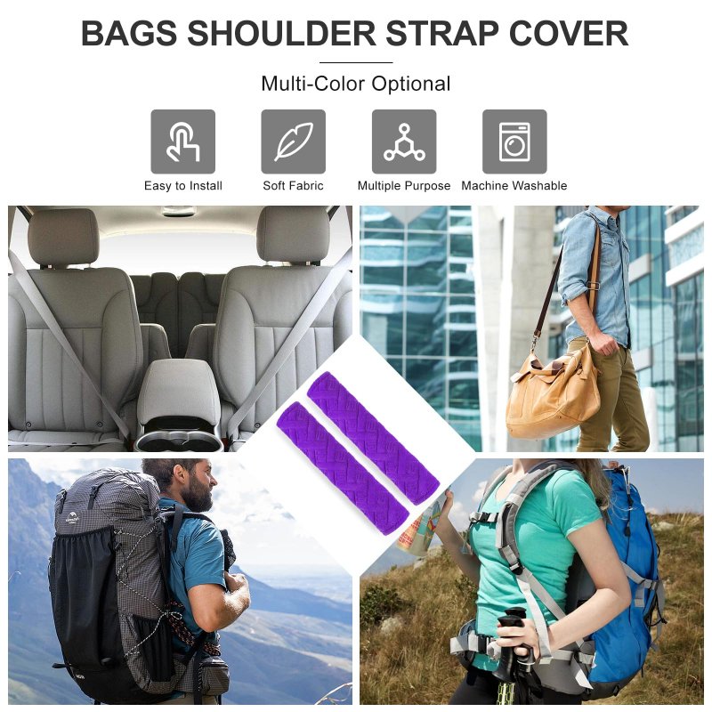 Car Seat Belt Pads Covers 2 Piece Shoulder Strap Protector For Neck And Relief Universal Fit Purple 10 43 In