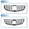 Front Upper Hood Bumper Grille For Mercedes-benz E200 2014-2017 Kidney Grill Black