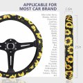 Sunflower Steering Wheel Cover Dreams Car Set Women S Delightful Yellow Accessories With Cute Stuff Featuring Adorable Keychain