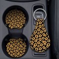 Sunflower Steering Wheel Cover Dreams Car Set Women S Delightful Yellow Accessories With Cute Stuff Featuring Adorable Keychain 