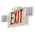 Lfi Lights 2 Pack Ul Certified Hardwired Red Led Combo Exit Sign Emergency Light Combor2x2 