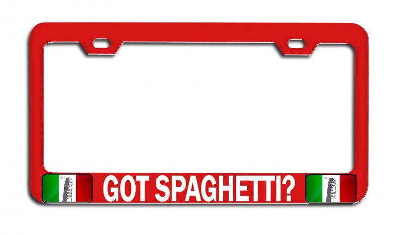 Got Spaghetti Italian Italy Rd Auto Metal License Plate Frame Tag Holder M46