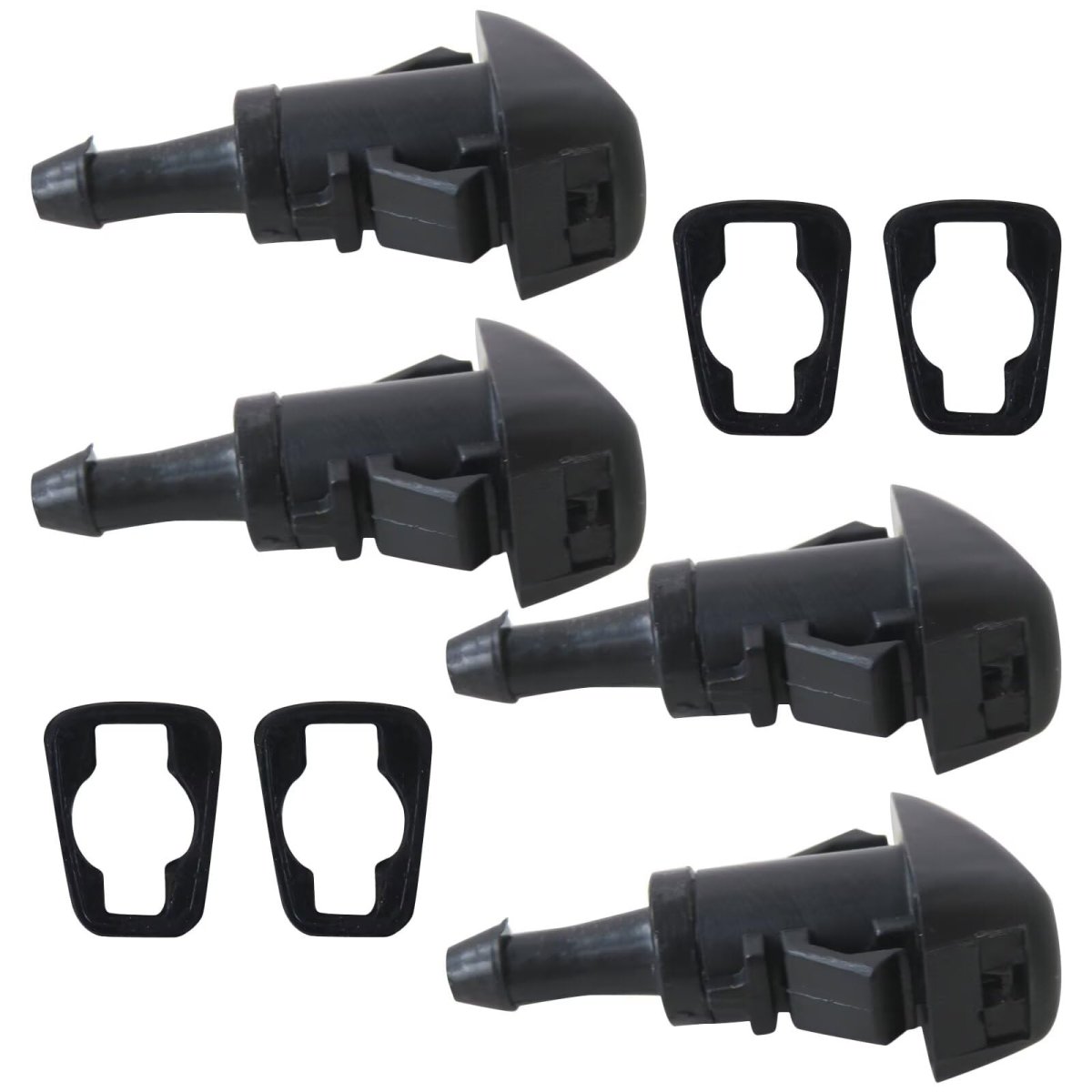 4 Pack 4805742ac 4805742ab 4805742aa Windshield Washer Nozzles For Dodge Charger 2005 2010 2 Holes Fan Pattern Jet Assembly