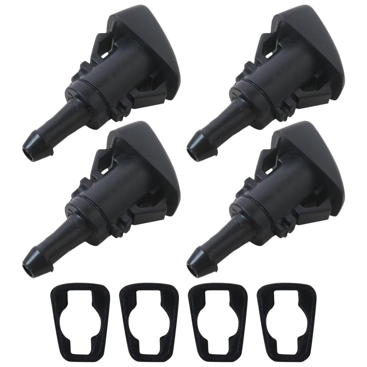 4 Pack 4805742ac 4805742ab 4805742aa Windshield Washer Nozzles For Dodge Charger 2005 2010 2 Holes Fan Pattern Jet Assembly