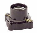 Leviton 9063 Medium Base One-piece Keyless Incandescent Phenolic Lampholder Pony Cleat Single Circuit Open Terminal Brown 