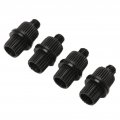 Acouto License Plate Screws 6mm Thread Black Nylon Fasteners Hardware 4pcs For Motorcycle Bike Yacht