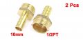 2 X 1 2pt Male Thread To 3 8 Pneumatic Air Hose Barb Straight Adapter
