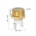 X Autohaux Universal Automotive Radiator Engine Cooling Fan Temperature Thermo Sensor Switch 1 2 Npt 175-190 Degrees On 155 Off