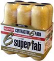 R750-9 Super Fab Roller Cover 6 Pack 9 In Width 1 2 Nap For Semi Smooth Surfaces Golden Yellow Fabric With Polypropylene Core 