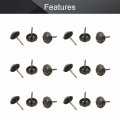 Mromax 20pcs Upholstery Nails Tacks 43 Head Dia Iron Vintage Style Metal Round Thumb Push Pins 0 67 Height For Furniture