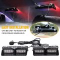 Xridonsen 2 In1 Dash Emergency Strobe Lights Interior Windshield Red Blue Warning Safety Flashing Police Law Enforcement W