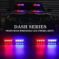 Xridonsen 2 In1 Dash Emergency Strobe Lights Interior Windshield Red Blue Warning Safety Flashing Police Law Enforcement W