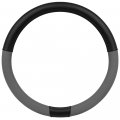 Caterpillar Two Tone Ergonomic Soft Leather Grip Steering Wheel Cover A Strong Durable And Comfortable Universal Size 14 5-15 5