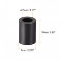 Uxcell Nylon Round Spacer Washer 4 2mm Id 7mm Od 10mm Height For M4 Screws Black 100pcs