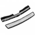 Kuafu Upper Lower Mesh Grille Compatible With 2007-2014 Chevy Chevrolet Avalanche Tahoe Suburban 1500 2500 Replacement For