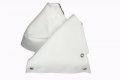 Kar Designers Fits Datsun 240z 260z 280z Real White Leather Manual Shift E-brake Boots Set Skin Only 