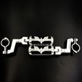 Eagle Hawk Shape Front 1 5 2 Highway Radical Stiletto 4475 Foot Pegs Clamps For Honda Goldwing Gl Chrome Body Black Rubber