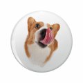 Dog Lovers Psychology Double Sided Stainless Steel Keychain 3d Resin Encased Round Design For Keys Backpack And Luggage 1 25 In 