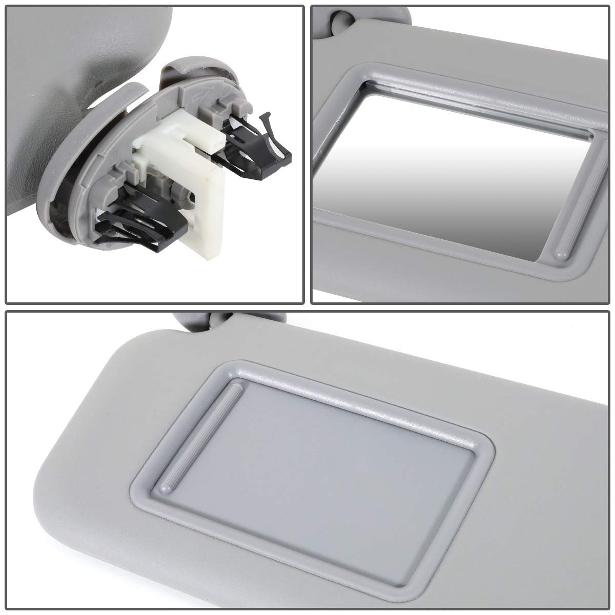 Grey Interior Left Driver Sun Visor Sunshade For Toyota Rav4 2006 To 2012 Fits Illuminated Models Adztly0155gy