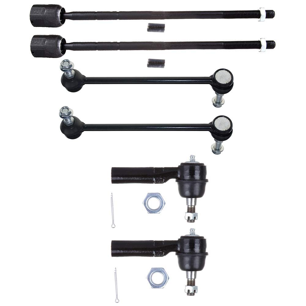6-piece Fit For 1995-2003 Ford Windstar Front Stabilizer Sway Bar Link 2 Outer 2 Inner Tie Rod End