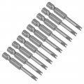 Uxcell 10 Pcs U4 U-shaped Magnetic Screwdriver Bit 1 4 Inch Hex Shank 2-inch Length S2 Power Tool