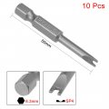Uxcell 10 Pcs U4 U-shaped Magnetic Screwdriver Bit 1 4 Inch Hex Shank 2-inch Length S2 Power Tool