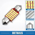 A Absopro 31mm De3175 De3021 Festoon Led Bulbs White Bright Error Free Canbus 3175 6428 De3022 18smd 3014 Chipsets Metal Silver