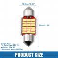 A Absopro 31mm De3175 De3021 Festoon Led Bulbs White Bright Error Free Canbus 3175 6428 De3022 18smd 3014 Chipsets Metal Silver