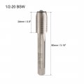 Uxcell Machine Tap 1 2-20 Bsw Thread H2 High Speed Steel Screw Taps Threading Tapping Tool